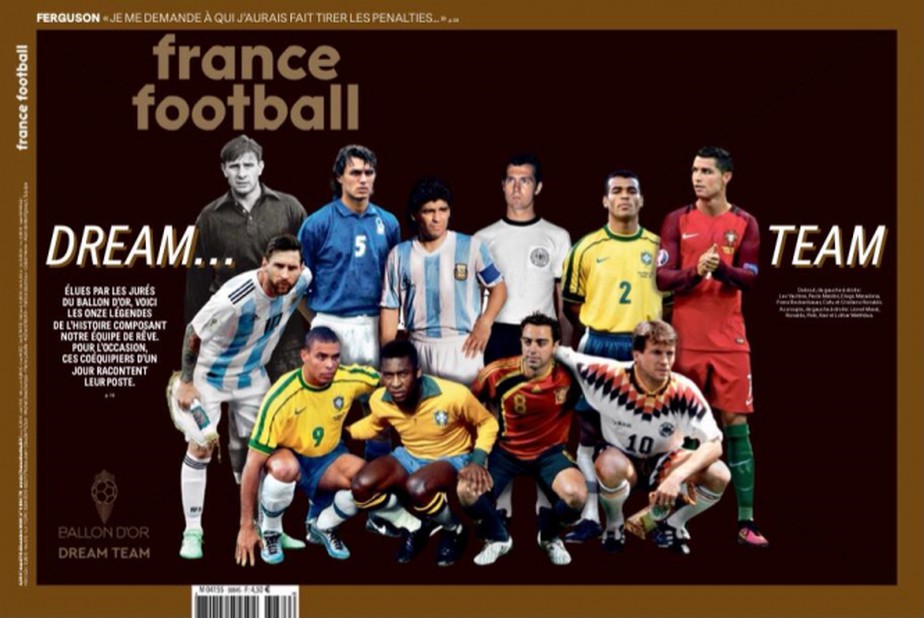 TIME DOS SONHOS. FRANCE FOOTBALL. REVISTA.