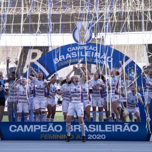 CAMPEONATO BRASILEIRO DE FUTEBOL FEMININO SÉRIE A2 DE 2020. FINAL. JOGO DE VOLTA. SEGUNDA PARTIDA. NAPOLI-SC. CAMPEÃO. BOTAFOGO-RJ. VICE-CAMPEÃO.
