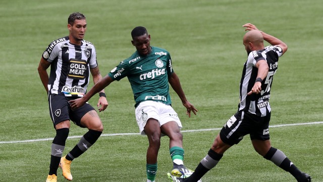 CAMPEONATO BRASILEIRO DA SÉRIE A DE 2020. PRIMEIRA FASE. TRIGÉSIMA TERCEIRA RODADA. BOTAFOGO-RJ. PALMEIRAS-SP.