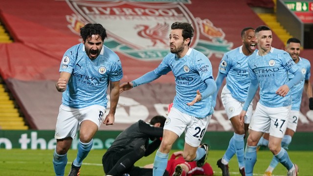 CAMPEONATO INGLÊS. PREMIER LEAGUE. VIGÉSIMA TERCEIRA RODADA. MANCHESTER CITY. INGLATERRA. LIVERPOOL. INGLATERRA.