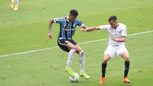 CAMPEONATO BRASILEIRO DA SÉRIE A DE 2020. PRIEMIRA FASE. TRIGÉSIMA QUARTA RODADA. GRÊMIO-RS. SANTOS-SP.