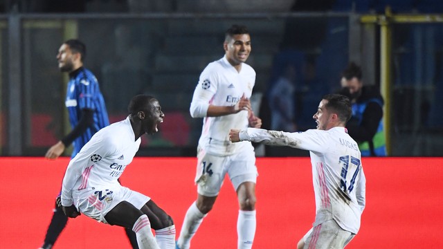 LIGA DOS CAMPEÕES DA EUROPA. TEMPORADA 2020. 2021. OITAVAS DE FINAL. JOGO DE IDA. REAL MADRID. ESPANHA. ATALANTA. ITÁLIA.