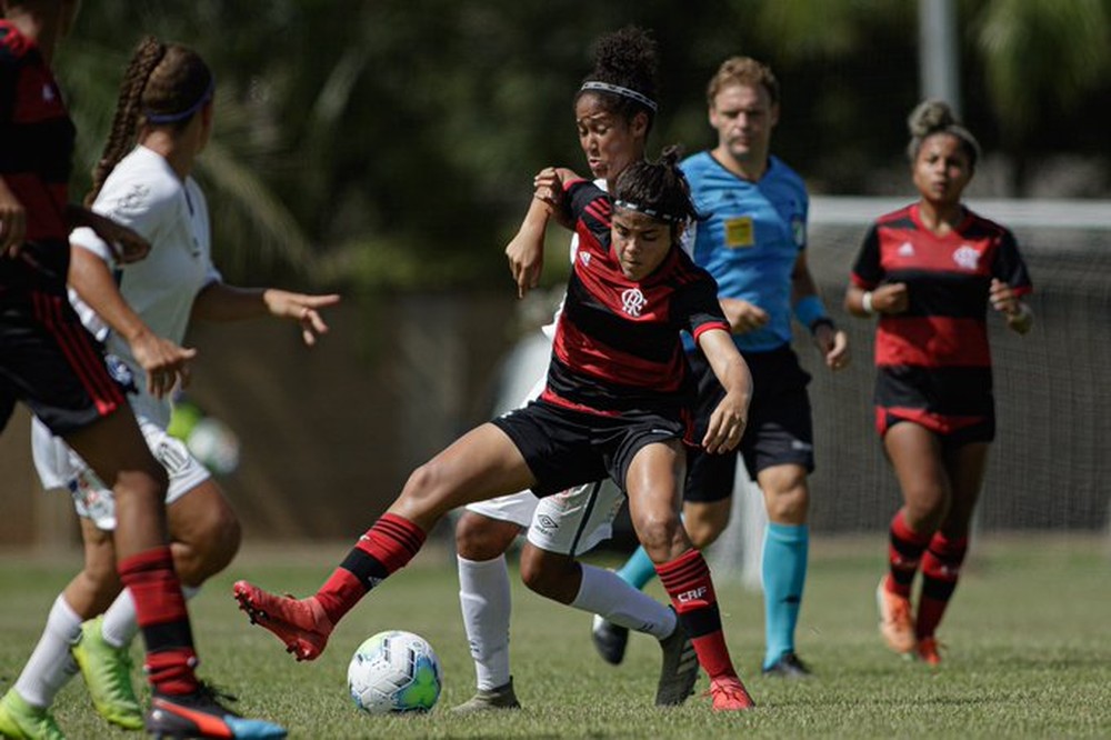 CAMPEONATO BRASILEIRO DE FUTEBOL FEMININO SUB-18 DE 2020. SEGUNDA FASE. PRIMEIRA RODADA. GRUPO G. SANTOS-SP. FLAMENGO-RJ.