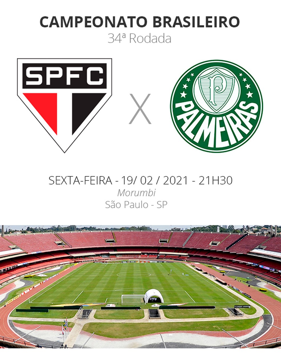 CAMPEONATO BRASILEIRO DA SÉRIE A DE 2020. PRIMEIRA FASE. TRIGÉSIMA QUARTA RODADA. SÃO PAULO-SP. PALMEIRAS-SP.