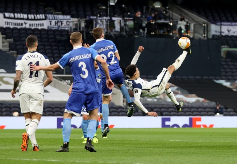 LIGA EUROPA TEMPORADA 2020.2021. DEZESSEIS AVOS DE FINAL. TOTTENHAM. INGLATERRA. CLASSIFICADO. WOLFSBERGER. ÁUSTRIA. ELIMINADO.