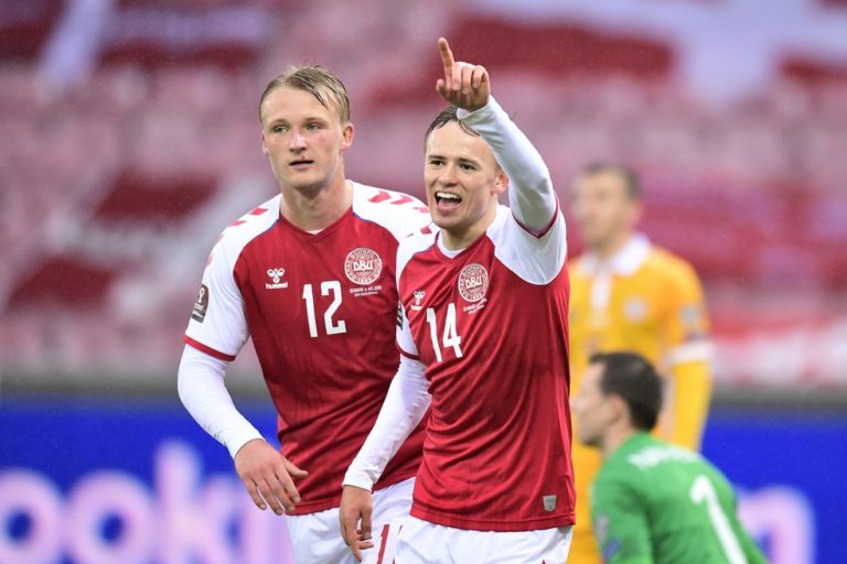 ELIMINATÓRIAS DA EUROPA. COPA DO MUNDO DE 2022. CATAR. PRIMEIRA FASE. SEGUNDA RODADA. DINAMARCA. MOLDÁVIA. GRUPO F.