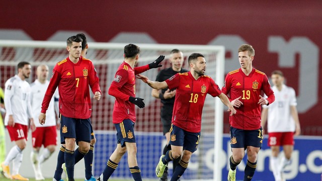 ELIMINATÓRIAS DA EUROPA. COPA DO MUNDO DE 2022. PRIMEIRA FASE. SEGUNDA RODADA. GRUPO B. ESPANHA. GEÓRGIA.