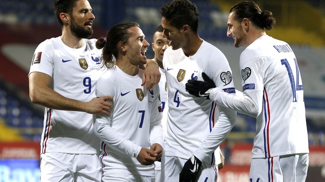 ELIMINATÓRIAS DA EUROPA. COPA DO MUNDO DE 2022. CATAR. FRANÇA. BÓSNIA. GRUPO D.