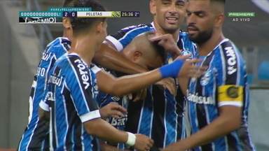 CAMPEONATO GAÚCHO DE 2021. PRIMEIRA FASE. SEXTA RODADA. GRÊMIO-RS. PELOTAS-RS.