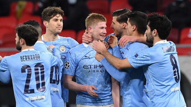 LIGA DOS CAMPEÕES DA EUROPA TEMPORADA 2020. 2021. OITAVAS DE FINAL. JOGO DE VOLTA. SEGUNDA PARTIDA. MANCHETSER CITY. INGLATERRA. CLASSIFICADO. BORUSSIA MÖNCHENGLADBACH. ALEMANHA. ELIMINADO.