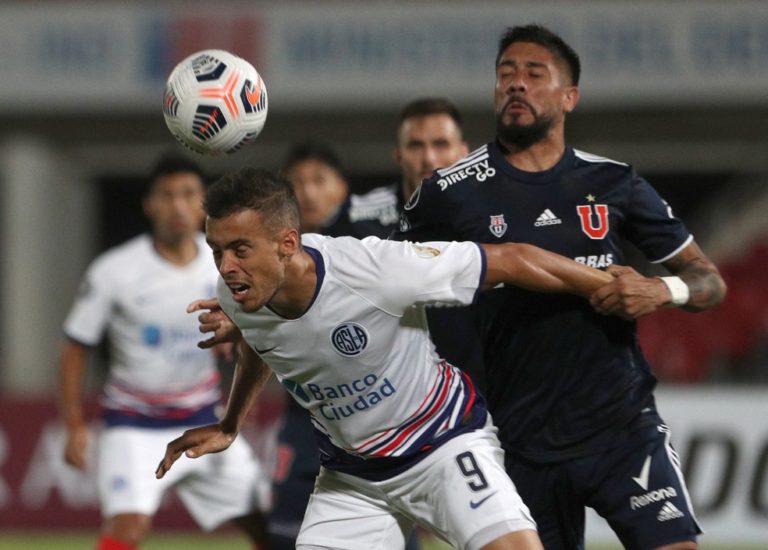 TAÇA LIBERTADORES DA AMÉRICA DE 2021. SEGUNDA FASE. JOGO DE IDA. PRIMEIRO JOGO. SAN LORENZO. AFRGENTINA. UNIVERSIDAD DE CHILE. CHILE.