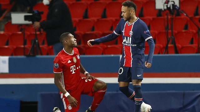 LIGA DOS CAMPEÕES DA EUROPA TEMPORADA 2020. 2021. QUARTAS DE FINAL. JOGO DE VOLTA.S EGUNDA PARTIDA. PARIS SAINT-GERMAIN. FRANÇA. CLASSIFICADO. BAYERN DE MUNIQUE. ALEMANHA. ELIMINADO.