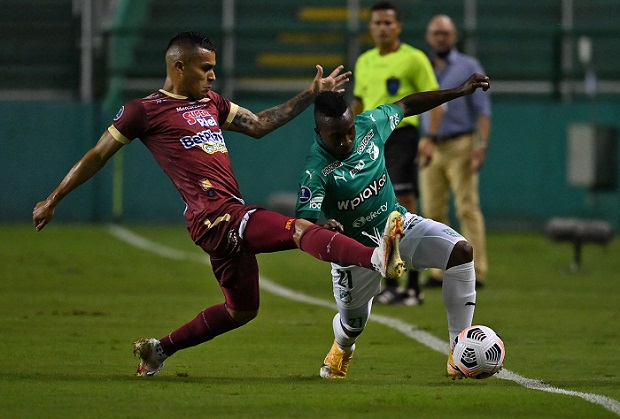 COPA SUL-AMERICANA DE 2021. PRIMEIRA FASE. JOGO DE VOLTA. SEGUNDA PARTIDA. DEPORTES TOLIMA. COLÔMBIA. CLASSIFICADO. DEPORTIVO CALI. COLÔMBIA. ELIMINADO.