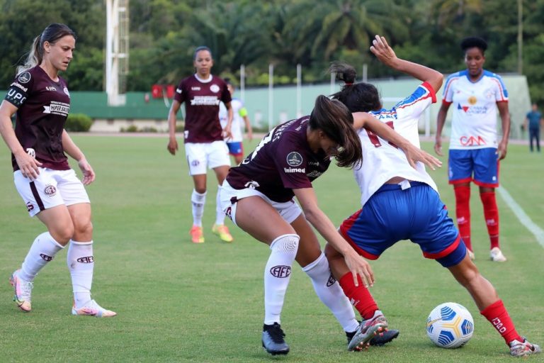 CAMPEONATO BRASILEIRO DE FUTEBOL FEMININO SÉRIE A1 D E2021. PRIEMIRA FASE. TERCEIRA RODADA. FERROVIÁRIA-SP. BAHIA-BA.