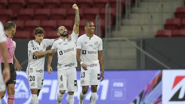 TAÇA LIBERTADORES DA AMÉRICA DE 2021. TERCEIRA FASE. JOGO DE VOLTA. SEGUNDA PARTIDA. SANTOS-SP. BRASIL. CLASSIFICADO. SAN LORENZO. ARGENTINA. ELIMINADO.