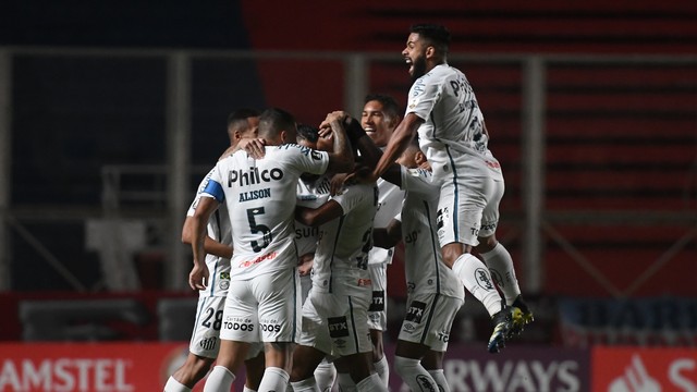TAÇA LIBERTADORES DA AMÉRICA DE 2021. TERCEIRA FASE. JOGO DE IDA. PRIMEIRA PARTIDA. SANTOS-SP. BRASIL. SAN LORENZO. ARGENTINA.