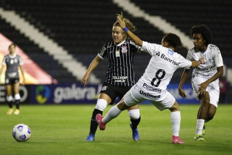 CAMPEONATO BRASILEIROD E FUTEBOL FEMININO SÉRIE A1 DE 2021. PRIMEIRA FASE. OITAVA RODADA. GRÊMIO-RS. CORINTHIANS-SP.
