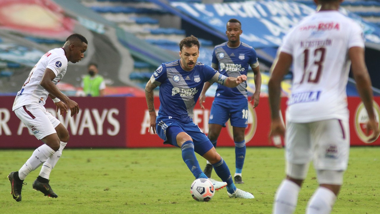 COPA SUL-AMERICANA DE 2021. FASE DE GRUPOS. GRUPO G. QUINTA RODADA. EMELEC. EQUADOR. DEPORTES TOLIMA. COLÔMBIA.