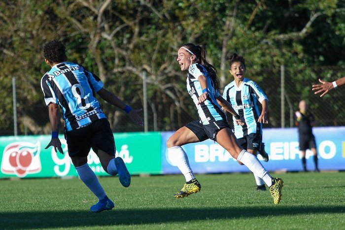CAMPEONATO BRASILEIRO DE FUTEBOL FEMININO SÉRIE A1 DE 2021. PRIMEIRA FASE. SÉTIMA RODADA. GRÊMIO-RS. BAHIA-BA.