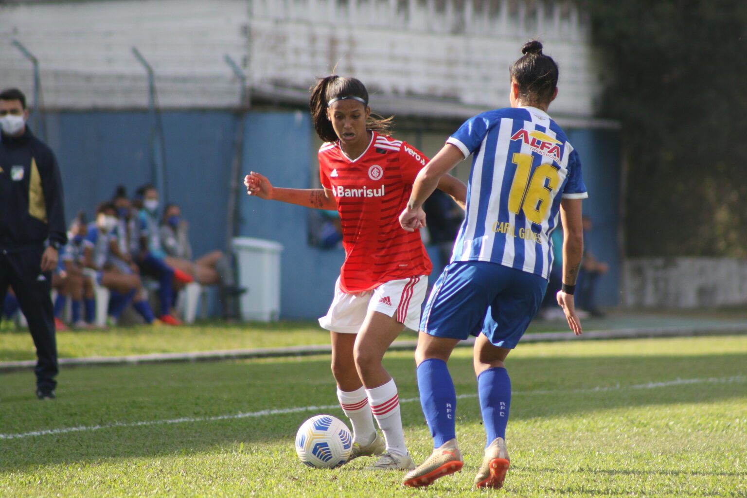 CAMPEONATO BRASILEIRO DE FUTEBOL FEMININO DA SÉRIE A1 DE 2021. PRIEMIRA FASE. OITAVA RODADA. AVAÍ/KINDERMANN-SC. INTERNACIONAL-RS.
