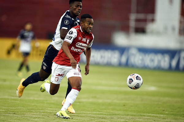 TAÇA LIBERTADORES DA AMÉRICA DE 2021. FASE DE GRUPOS. GRUPO D. SEXTA RODADA. JUNIOR BARRANQUILLA. COLÔMBIA. TERCEIRO LUGAR. INDEPENDIENTE SANTA FE. COLÔMBIA. QUARTO LUGAR.