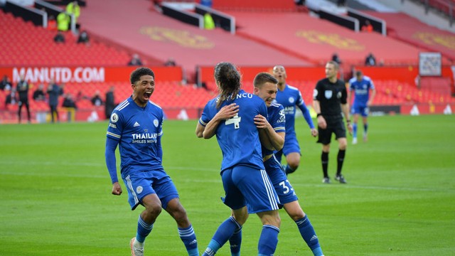 CAMPEONATO INGLÊS. PREMIER LEAGUE. TEMPORADA 2020. 2021. PRIMEIRA FASE. TRIGÉSIMA SEXTA RODADA.MANCHESTER UNITED. INGLATERRA. LEICESTER CITY. INGLATERRA.
