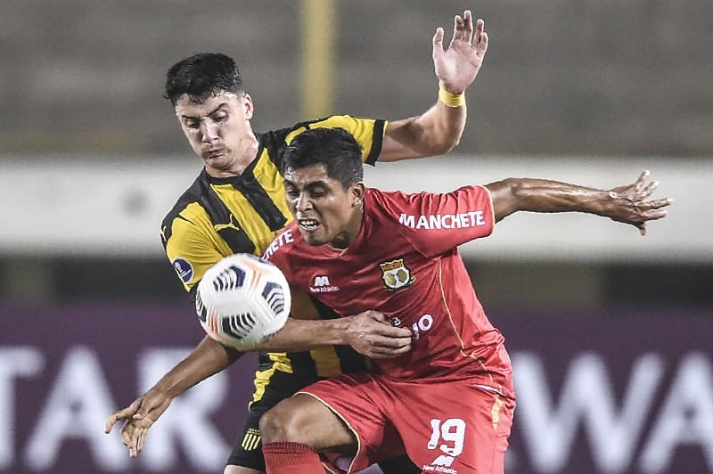 COPA SUL-AMERICANA DE 2021. FASE DE GRUPOS. GRUPO E. SEXTA RODADA. PEÑAROL. URUGUAI. PRIEMIRO LUGAR. SPORT HUANCAYO. PERU. QUARTO LUGAR.
