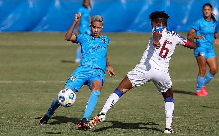 CAMPEONATO BRASILEIRO DE FUTEBOL FEMININO DA SÉRIE A1 DE 2021. PRIMEIRA FASE. SEXTA RODADA. REAL BRASÍLIA-DF. BAHIA-BA.