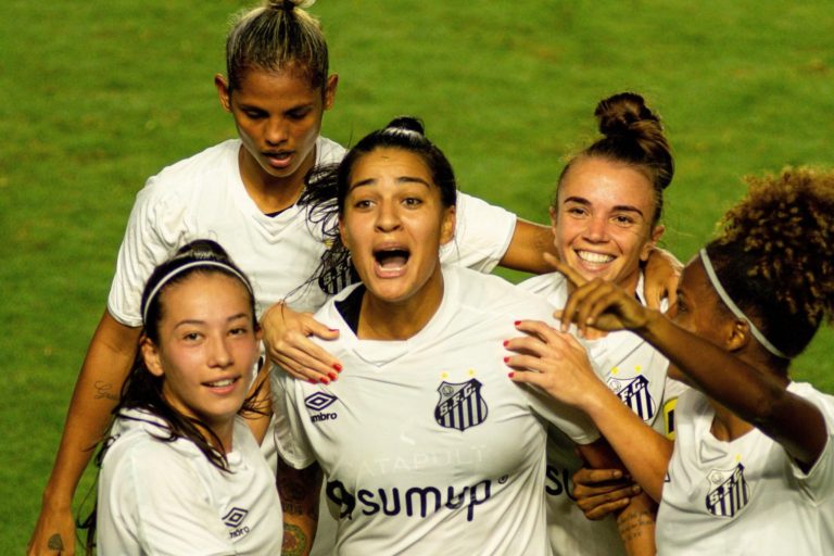 CAMPEONATO BRASILEIROD E FUTEBOL FEMININO SÉRIE A1 DE 2021. PRIEMIRA FASE. QUINTA RODADA. SANTOS-SP. CORINTHIANS-SP.