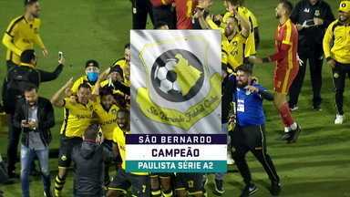 CAMPEONATO PAULISTA DA SÉRIE A2 DE 2021. FINAL. JOGO DE VOLTA. SEGUNDA PARTIDA. SÃO BERNARDO-SP. CAMPEÃO. ÁGUA SANTA-SP. VICE-CAMPEÃO.