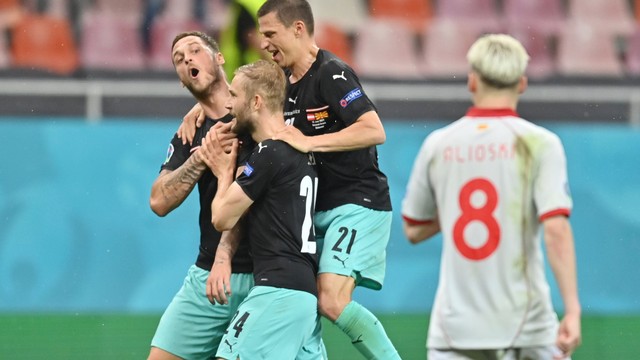 EUROCOPA DE 2021. PRIEMIRA FASE. PRIMEIRA RODADA. ÁUSTRIA. MACEDÔNIA DO NORTE. GRUPO C.