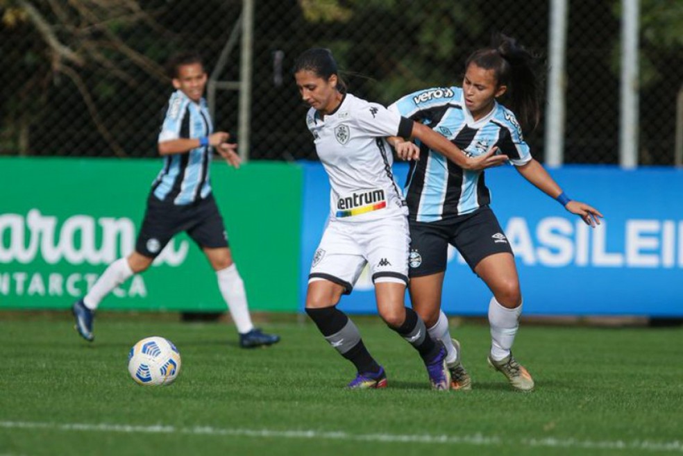 CAMPEONATO BRASIELIRO DE FUTEBOL FEMININO DA SÉRIE A1 DE 2021. PRIMEIRA FASE. DÉCIMA QUINTA RODADA. GRÊMIO-RS. SÉTIMO LUGAR. BOTAFOGO-RJ. DÉCIMO TERCEIRO LUGAR.