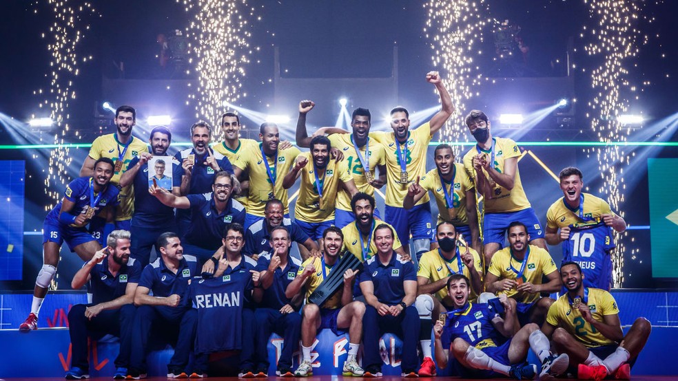 LIGA DAS NAÇÕES. FINAL. PARTIDA ÚNICA. JOGO ÚNICO. BRASI. CAMPEÃO. POLÔNIA. VICE-CAMPEÃO.