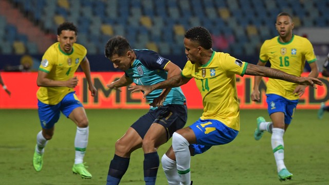 COPA AMÉRICA DE 2021. PRIMEIRA FASE. GRUPO B. QUINTA RODADA. BRASIL. PRIMEIRO LUGAR. EQAUDOR. QUARTO LUGAR. COLÔMBIA. TERCEIRO LUGAR.