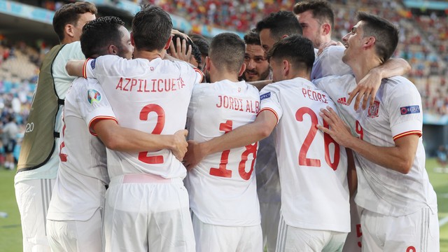 EUROCOPA DE 2020. 2021. PRIMEIRA FASE. TERCEIRA RODADA. GRUPO E. ESPANHA. SEGUNDO LUGAR. ESLOVÁQUIA. TERCEIRO LUGAR.