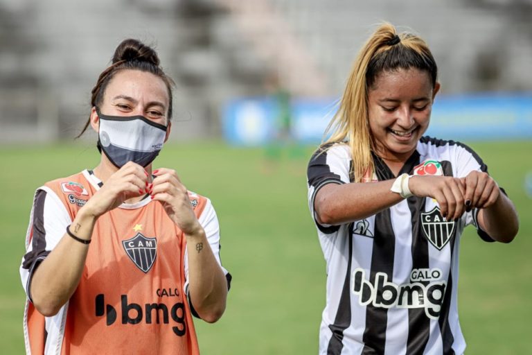 CAMPEONATO BRASILEIRO DE FUTEBOL FEMININO DA SÉRIE A2 DE 2021. PRIMEIRA FASE. OITAVAS DE FINAL. JOGO DE IDA. PRIEMIRA PARTIDA. ATLÉTICO-MG. IRANDUBA-AM.