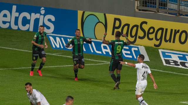 CAMPEONATO BRASILEIRO DA SÉRIE A DE 2021. PRIMEIRA FASE. NONA RODADA. AMÉRICA-MG. SANTOS-SP.