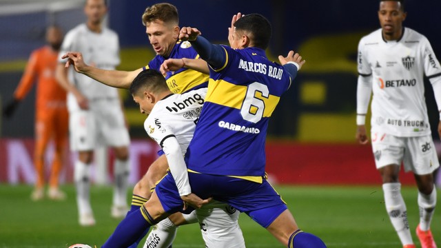 TAÇA LIBERTADORES DA AMÉRICA DE 2021. OITAVAS DE FINAL. JOGO DE IDA. PRIMEIRA PARTIDA. BOCA JUNIORS. ARGENTINA. ATLÉTICO-MG. BRASIL.