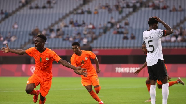 JOGOS OLÍMPICOS DE TÓQUIO DE 2020. 2021. PRIMEIRA FASE. TERCEIRA RODADA. GRUPO D. COSTA DO MARFIM. 5 PONTOS. SEGUNDO COLOCADO. CLASSIFICADO. ALEMANHA. 4 PONTOS. ELIMINADO.