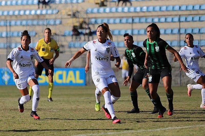 CAMPEONATO BRASILEIRO DE FUTEBOL FEMININO DA SÉRIE A2 DE 2021. QUARTAS DE FINAL. JOGO DE IDA. PRIMEIRA PARTIDA. AMÉRICA-MG. ATLÉTICO-MG.