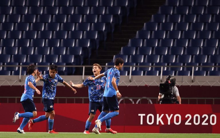 JOGOS OLÍMPICOS DE TÓQUIO DE 2020. 2021. FUTEBOL MASCULINO. GRUPO A. JAPÃO. MÉXICO. PRIMEIRA FASE. SEGUNDA RODADA.