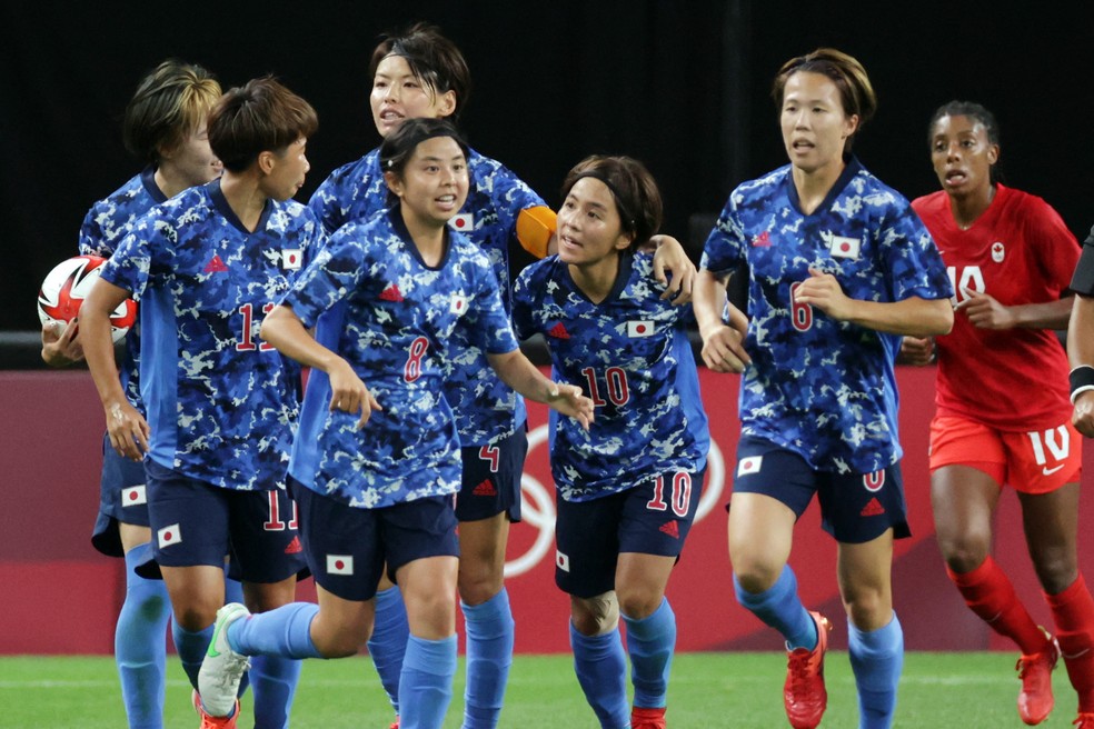 JOGOS OLÍMPICOS. TÓQUIO 2020.2021. FUTEBOL FEMININO. PRIMEIRA FASE. PRIMEIRA RODADA. GRUPO E. JAPÃO. CANADÁ.