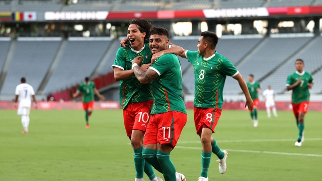 JOGOS OLÍMPICOS DE TÓQUIO DE 2021. FUTEBOL MASCULINO. PRIMEIRA FASE. PRIMEIRA RODADA. GRUPO A. MÉXICO. FRANÇA.