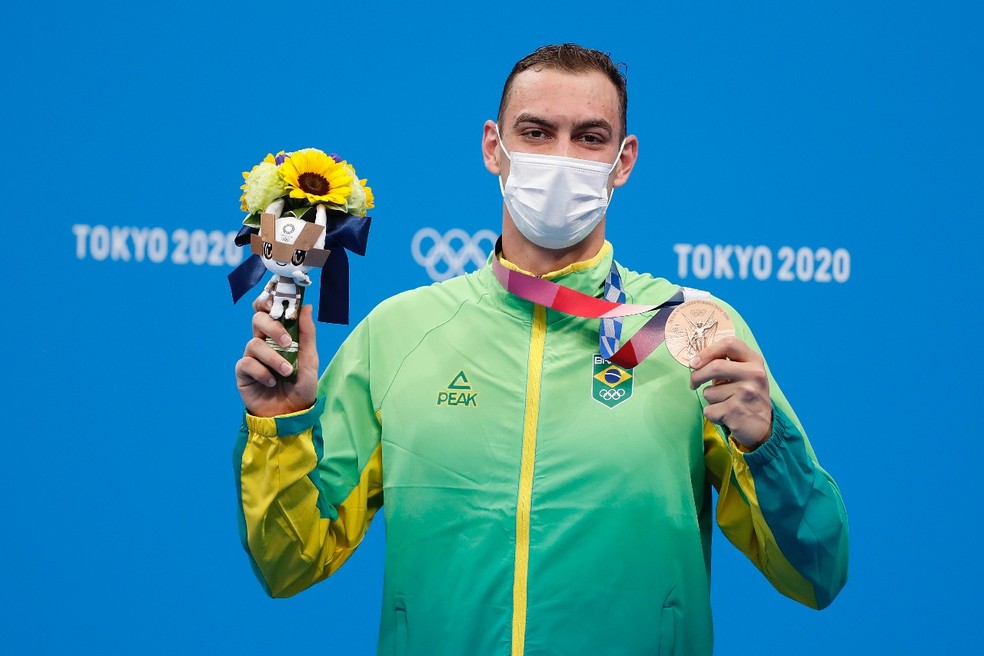 NATAÇÃO. FERNANDO SCHEFFER. MEDALHA DE BRONZE. JOGOS OLÍMPICOS. TÓQUIO DE 2021.