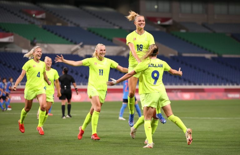 JOGOS OLÍMPICOS DE TÓQUIO DE 2020. 2021. QUARTAS DE FINAL. JOGO ÚNICO. PARTIDA ÚNICA. SUÉCIA. CLASSIFICADA. JAPÃO. ELIMINADO. SEMIFINAL. JOGO ÚNICO. PARTIDA ÚNICA.AUSTRÁLIA. SUÉCIA.