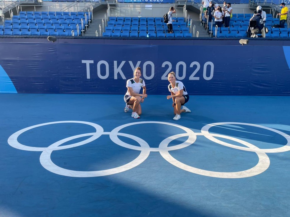 JOGOS OLÍMPICOS DE TÓQUIO DE 2020. 2021. DECISÃO DO TÊNIS. MEDALHA DE BRONZE. LAURA PIGOSSI. LUIZA STEFANI.