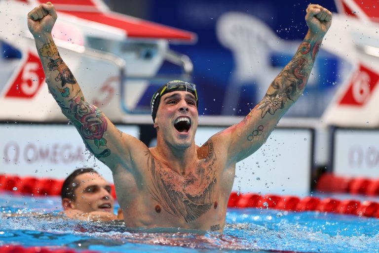 JOGOS OLÍMPICOS DE TÓQUIO DE 2020.2021. NATAÇÃO. BRUNO FRATUS. MADALHA DE BRONZE.