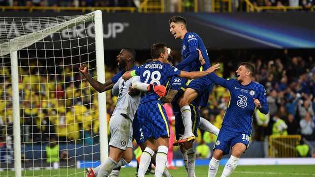 SUPERCOPA DA EUROPA. 2021. CHELEA. INGLATERRA. CAMPEÃO. VILLARREAL. ESPANHA. VICE-CAMPEÃO.