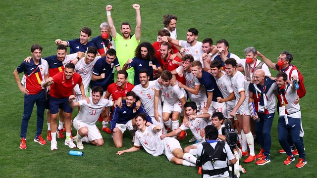 JOGOS OLÍMPICOS DE TÓQUIO DE 2020. 2021. SEMIFINAL. JOGO ÚNICO. PARTIDA ÚNICA. ESPANHA. CLASSIFICADA. JAPÃO. ELIMINADA. DISPUTA DO TERCEIRO LUGAR. QUARTO LUGAR. JOGO ÚNICO. PARTIDA ÚNICA. JAPÃO. MÉXICO. FINAL. ESPANHA. BRASIL. JOGO ÚNICO. PARTIDA ÚNICA.