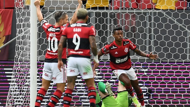 TAÇA LIBERTADORES DA AMÉRICA DE 2021. QUARTAS DE FINAL. JOGO DE VOLTA. SEGUNDA PARTIDA. FLAMENGO-RJ. BRASIL. CLASSIFICADO. OLIMPIA. PARAGUAI. ELIMINADO. SEMIFINAL. PRIMEIRO JOGO. SEGUNDO JOGO. JOGO DE IDA. JOGO DE VOLTA. FLAMENGOR-J. BRASIL. CONTRA. FLUMINENSE-RJ. BRASIL. OU. BARCELONA DE GUAYAQUIL. EQUADOR.